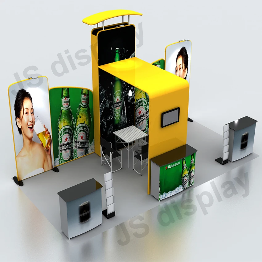 20ft Натяжной тканевый выставочный стенд всплывающая система баннеров наборы с