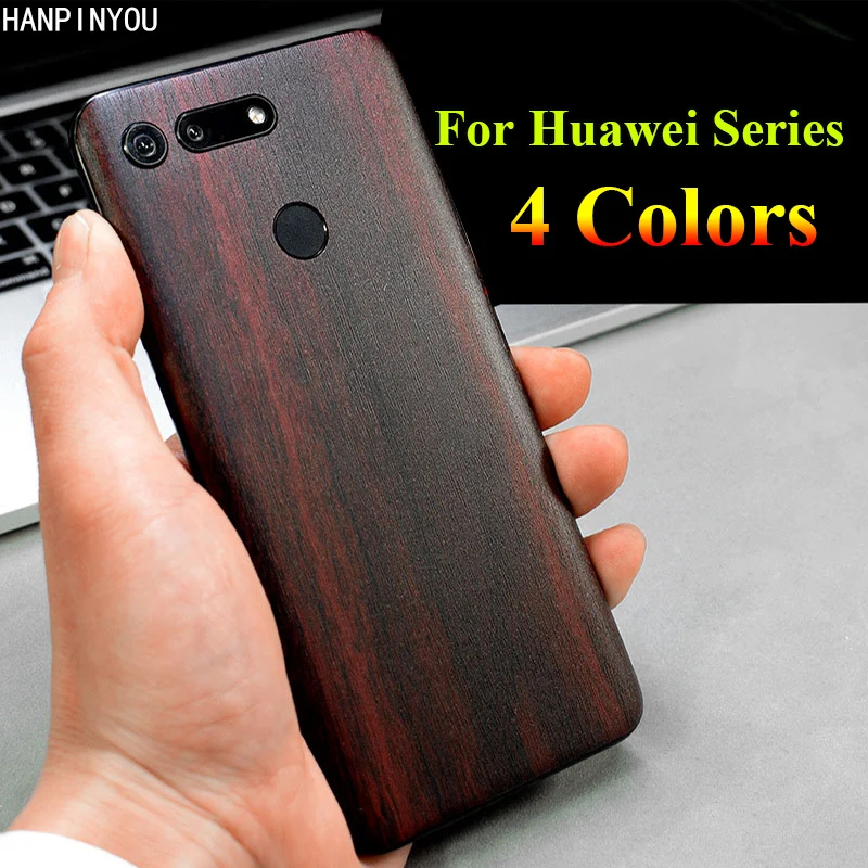 For Huawei Honor View20 10 P30 P20 Mate 20 20X Pro Lite Back Cover 3D Imitation Wood Grain Protection Skin Decal Sticker Film | Мобильные