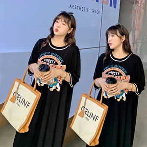 Dress show thin big yards han edition T-shirt dress couture autumn outfit plus size bridesmaid dress dresses for women casual Dress show thin big yards han edition T-shirt dress couture autumn outfit plus size bridesmaid dress dresses for women casual