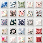 Ручная роспись, акварель, телефон, современный диван, диван, гостиная, декоративные подушки, чехол, розы, Камелия, декоративные подушки