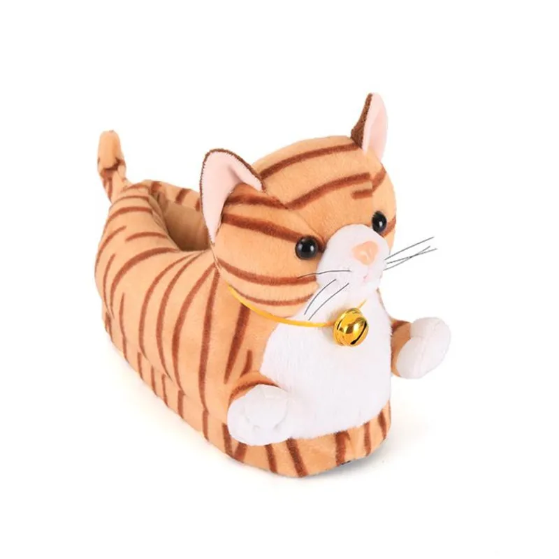 

Women/Man Cartoons House Cotton Shoes Female Winter Non-Slip Warmth Indoor Slippers Couple Warm Animal Furry Slippers Size 35-43