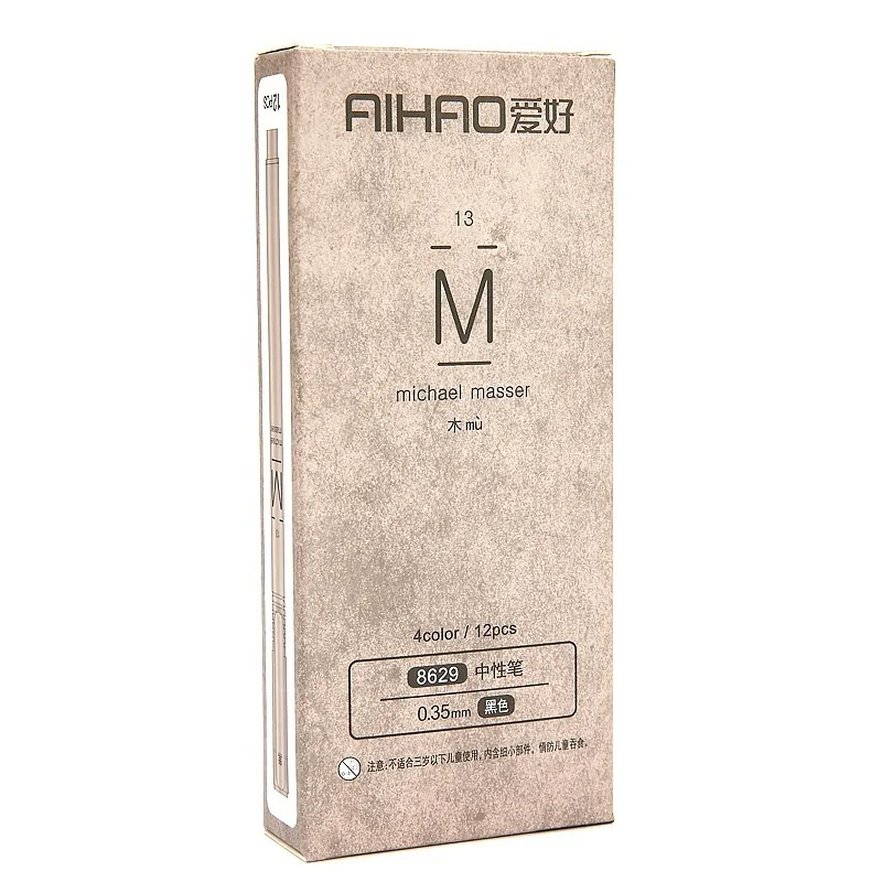 12 шт. черная 0 35 мм роликовые нейтральные ручки гелевая ручка для офиса школьные