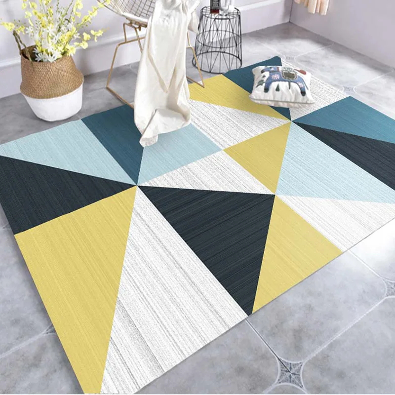 

Nordic Gradient Gray Geometric Marble Carpet Living Room Fashion Luxury Room Carpet Floor Mats For Bedroom Bedside Rug Luxury