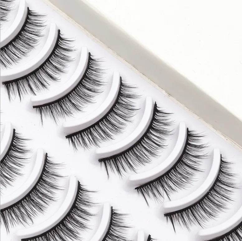 Натуральные накладные Искусственные ресницы 10 пар длинный макияж 3 D норковые для