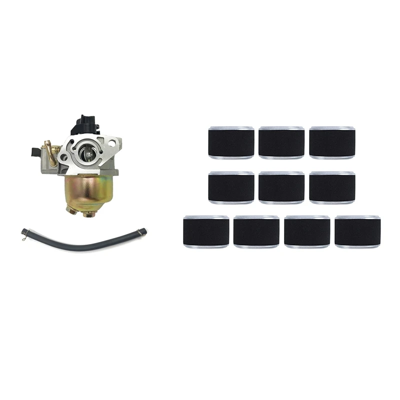 

1 Set GX100 Carburetor 3HP 2.8HP & 10 Pcs Air Filter Fit For Honda GX120 GX140 GX160 GX200 5.5HP 6.5HP