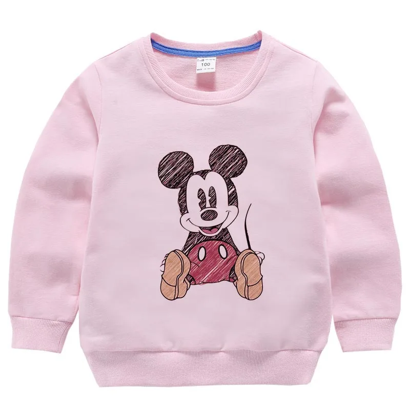 Girls Boy Sweatshirt Ulzzang Street Clothing Mickey Minnie Series Harajuku Print Sweater Harajuku Casual Sweatshirt - Цвет: 4