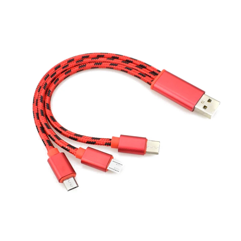 USB кабель для iPhone XS X 8 зарядное устройство 3 в 1 Micro передачи данных Android TypeC