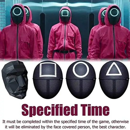 2021 Hot South Korea Squid Game Masked Man Mask Cosplay Accessories Halloween Masquerade Props | Дом и сад