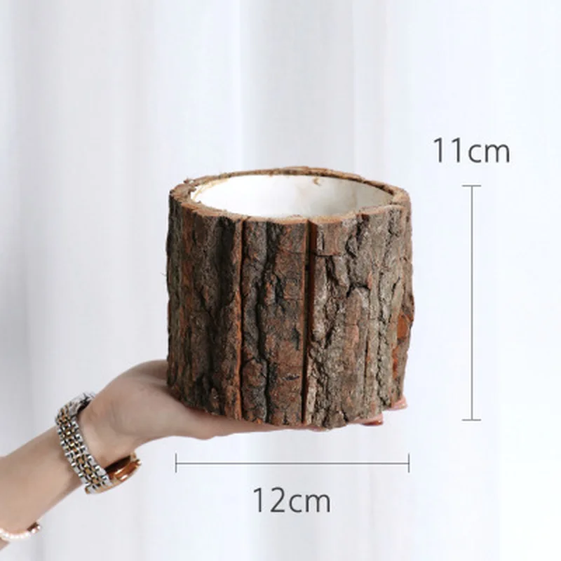 Искусственный деревянный подсвечник ваза для цветов креативный садовый