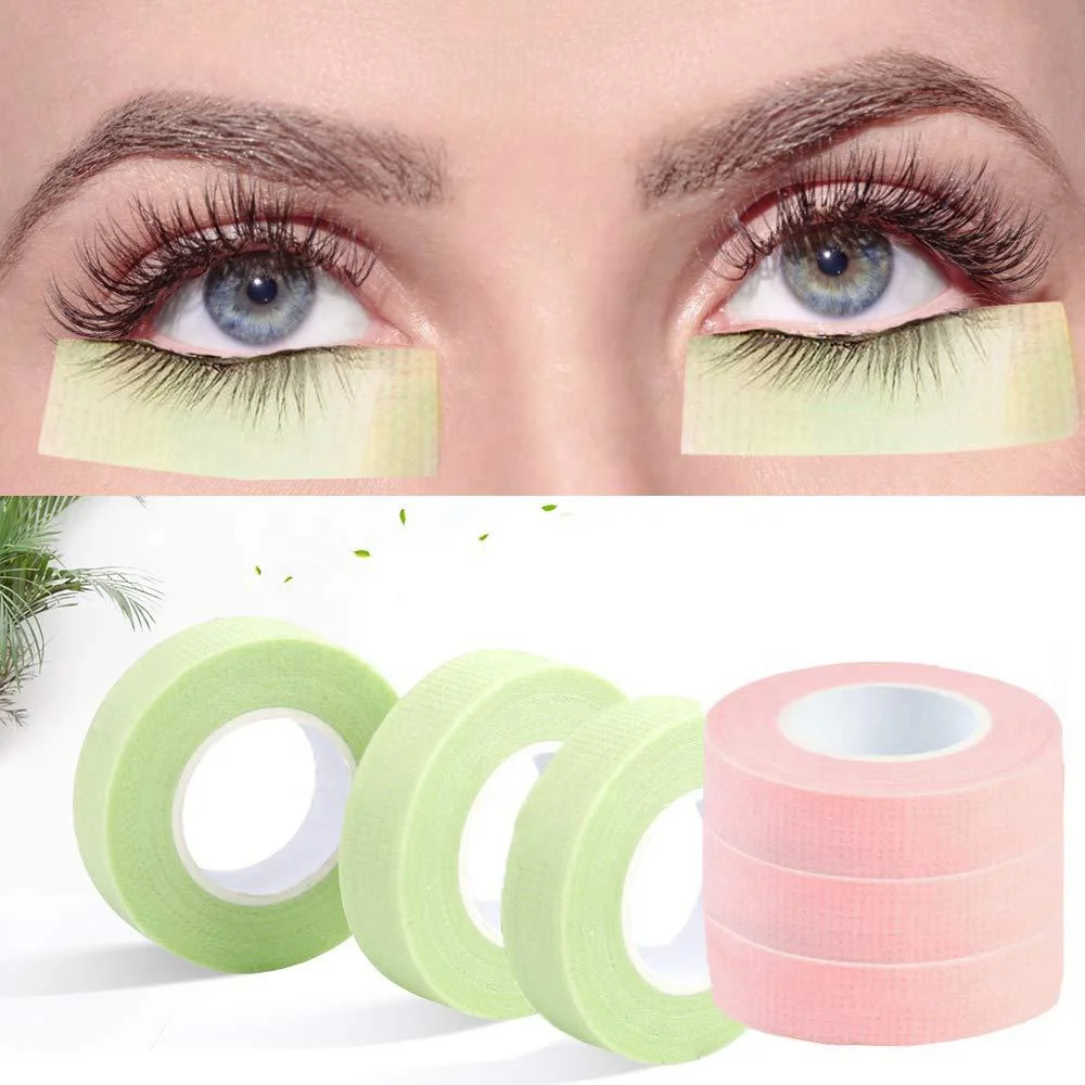 

3 Rolls Non-Woven Eyelash Tape Fake Lash Eyeliner Tapes Anti-Allergy Easy Tear Extension Accessory For Grafting False Eye Lashes