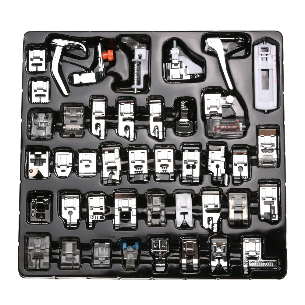 

42 PCS Domestic Sewing Machine Presser Foot Braiding Blind Stitch Darning Presser Feet Kit Brother Singer Set Zipper Ruler Parts