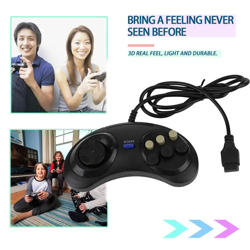 Six Buttoms игровая ручка командная подушка для Sega Megadrive аксессуары Mega Drive Deluxe Wonder