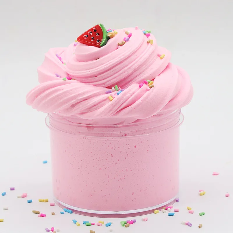 Strawberry200ml 200 мл хлопок слизи фрукты грязь DIY игрушка пластилин пушистый пена глина Лизун талисманы слизистый Пластилин антистресс детская декомпрессионная игрушка - Цвет: Strawberry200ml