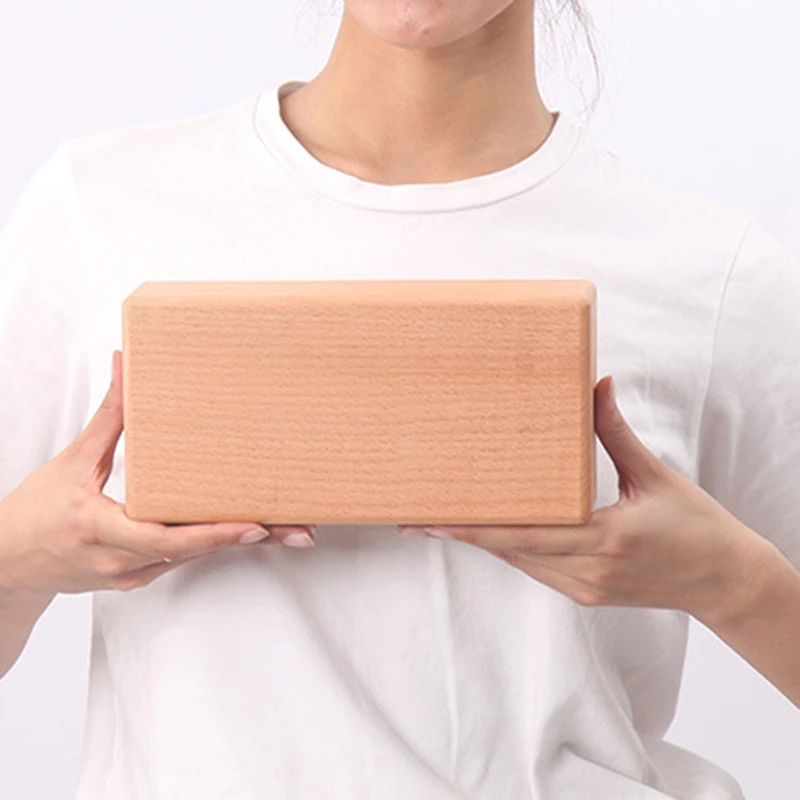 Кирпич для йоги твердая древесина подушка фитнеса бук дерево лошадь пресс камень