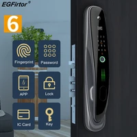 visual cat eye smart door lock tuya wifi fingerprint electronic password keyless entry home security alarm anti theft lock