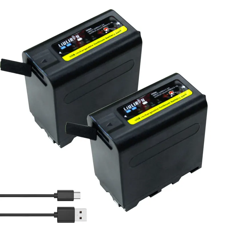 

2pcs 7800mAh NP-F970 NP-F980 F960 F970 Battery with LED Power Indicator for Sony F960 F550 F570 F750 F770 MC1500C