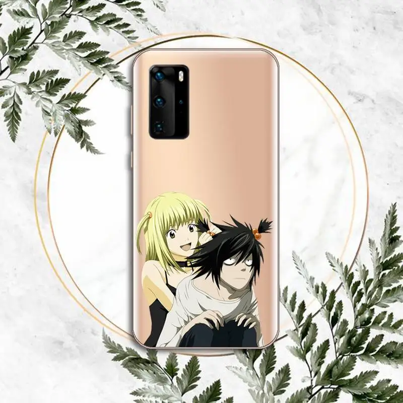 

Death Note Anime Ryuk kira Phone Case Transparent for Huawei P honor 8 10i 20 30 40 smart 2019