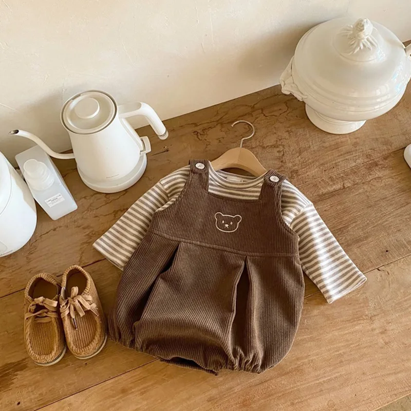 MILANCEL-monos de oso para beb&eacute;, blusa combinada de una pieza, Primavera, 2022-3