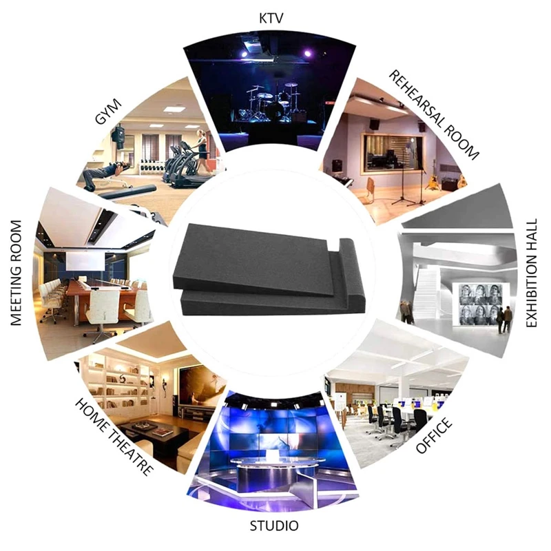 New-1 Set Soundproof Pad Studio Monitor Isolation High Density for 5 Inch Speaker |