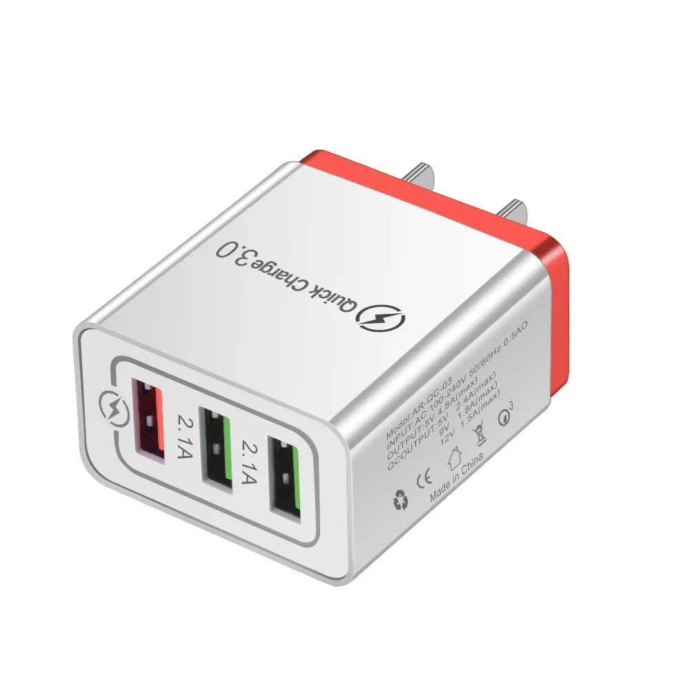 Crauch 18 Вт Быстрая зарядка 3,0 быстрое USB зарядное устройство для Xiaomi samsung s9 3U EU US Plug qc 3,0 настенное зарядное устройство для huawei iPhone x - Тип штекера: Orange