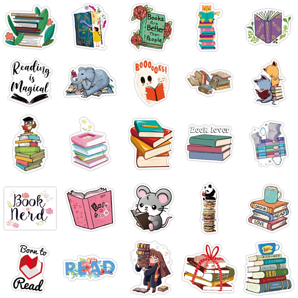 103050pcs study hard reading sticker book diy laptop study room scrapbooking school office graffiti decals stickers kid toy free global shipping