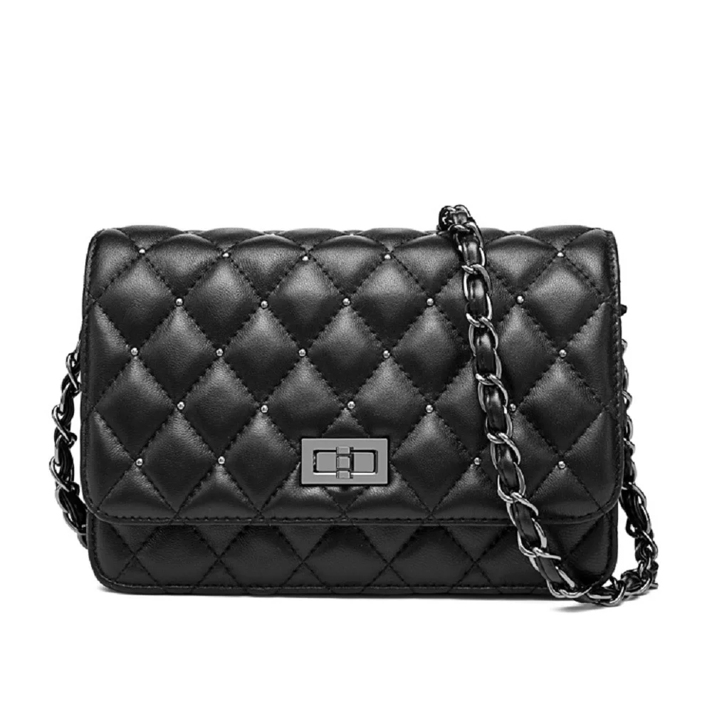 Натуральная кожа Женская Очаровательная овечья модная маленькая квадратная