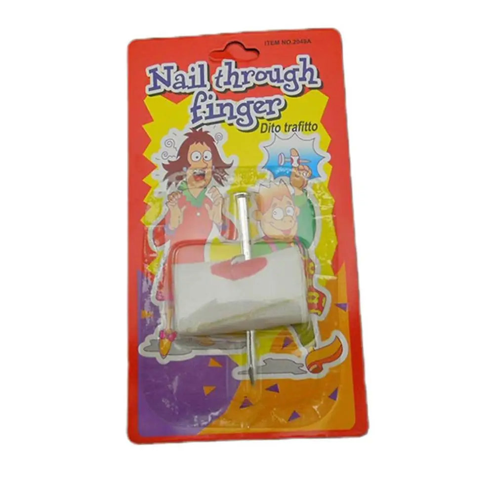 

Creative Tricky Joke Toys Novelty Nail Ring Finger Bleeding Toys For Children Adult Halloween Party Gift For Friends Family Game