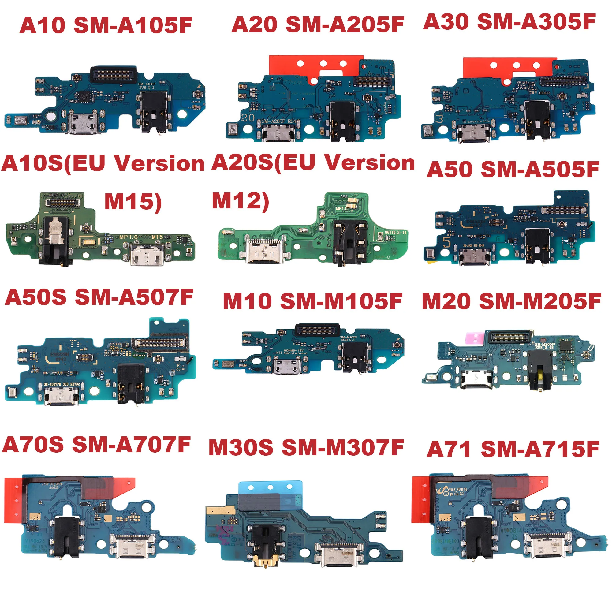Charging Port Board for Galaxy A10/A10s/A20/A30/A50/M10/M20/A20s/A50s/A70s/M30s/A71,SM-A105/A205/305/A505/M105/M205/A715/M307