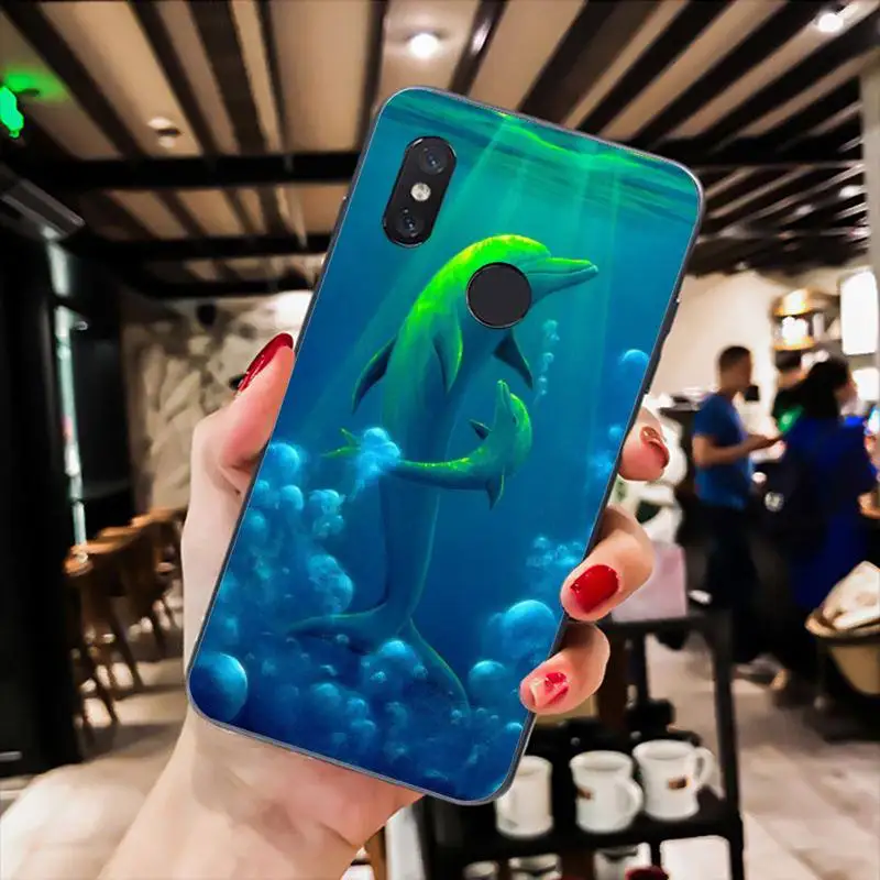 

Ocean Dolphin Whale Dance Phone Case For Xiaomi Mi 10 5 6 A2 A2lite A1 9 9SE 8Lite 8explorer Pocophone F1 Fundas Cove