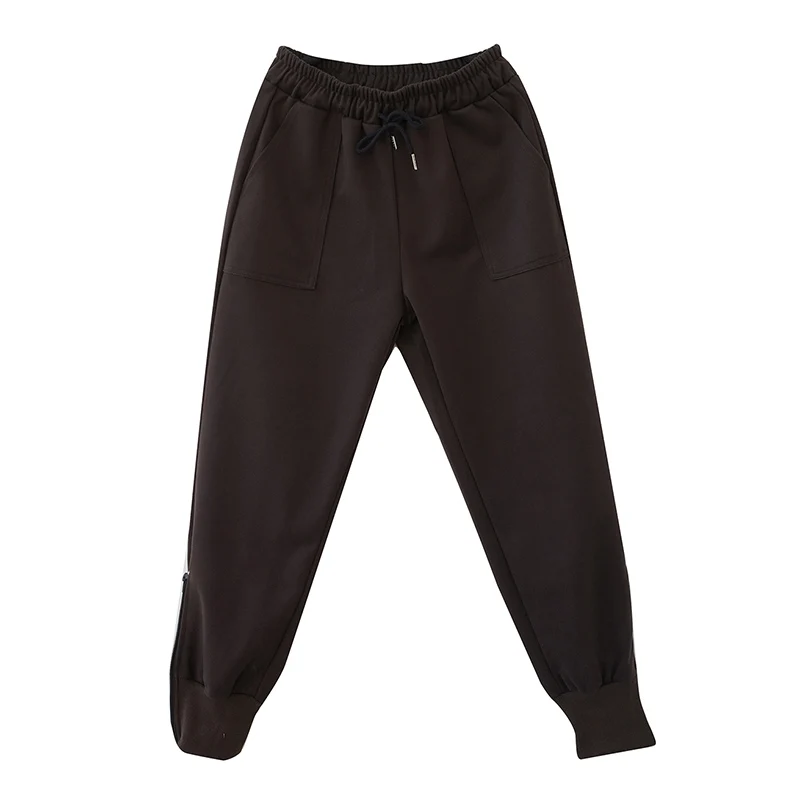 

SOUL OF TIGER 2020 New European Fashion Style Women Casual Fur Warm Harem Pants Ladies Elastic Loose Trousers Plus Size Pantalon