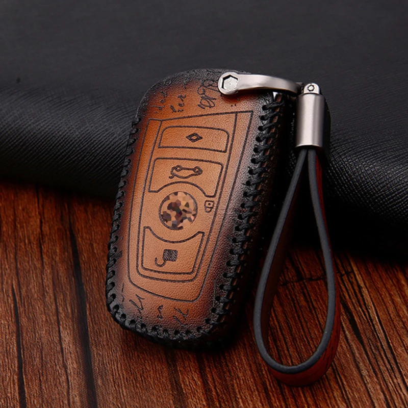 Чехол для автомобильного ключа из натуральной кожи защитный чехол ключей BMW F10 F30
