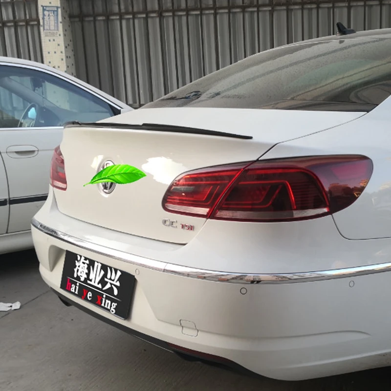 

Universal Rear Trunk Lid Car Spoiler Wings PU Mateiral 99cm 115cm Glossy Black Carbon Pattern Painting For Sedan Hatchback Cars