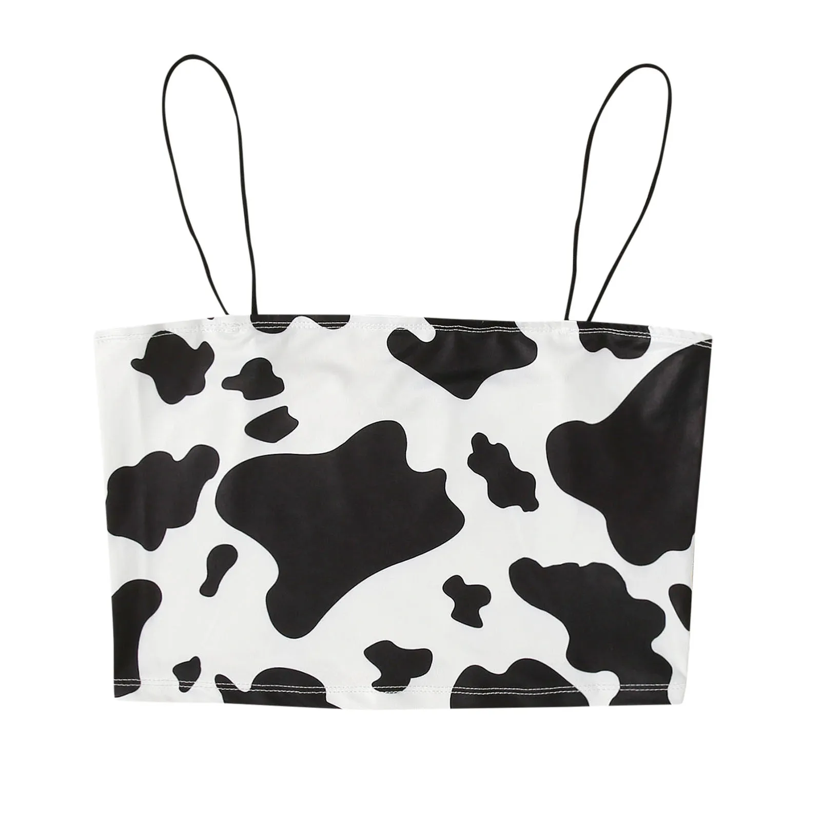 

JAYCOSIN Summer Women Strap Vest Crop Top Backless Camis Cow Print Slim Navel Revealing Sling Vest Female Tops Sexy Skinny Tank