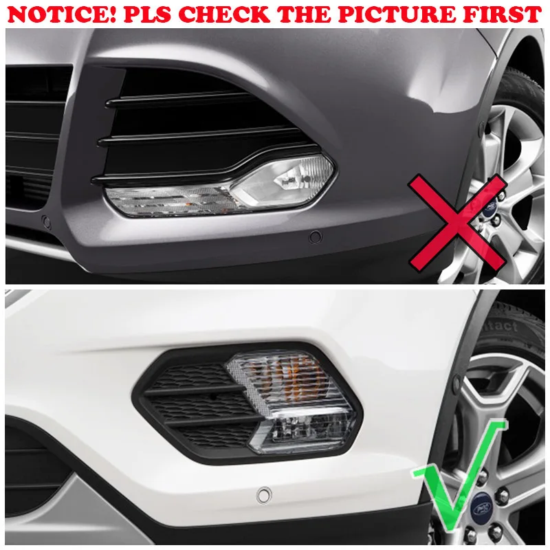Для Ford Escape Kuga 2017 2018 Хромированная передняя головка противотумансветильник фара