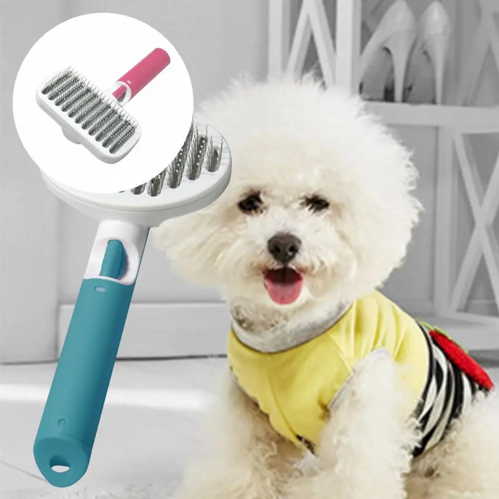 

Anti-knotting Safe Long Hair Short Hair Grooming Brush Multifunctional Pet Grooming Comb Tilted Comb Teeth Pet Supplies