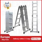 Складная Бытовая телескопическая лестница, 4,7 м, одиночная прямая Складная Алюминиевая Строительная лестница HWC