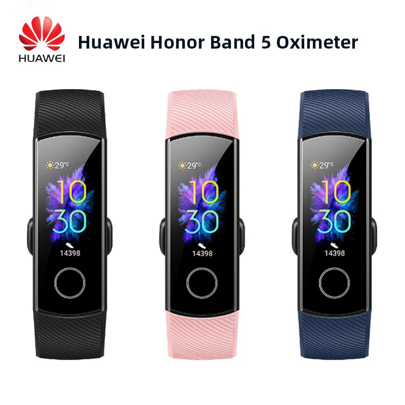 Фитнес-трекер Huawei Honor Band 5 Смарт Браслет кислорода в крови волшебный цвет