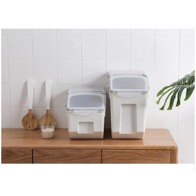 

Pet seal Breeding dog cat Storage box cat Food Storage Rice Bucket With Spoon dry Food antioxidant home storage organizer