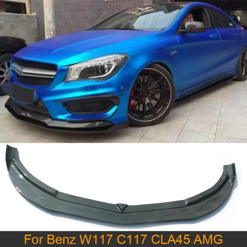 Спойлер для переднего бампера из углеродного волокна спойлер Mercedes Benz W117 C117 CLA45 AMG