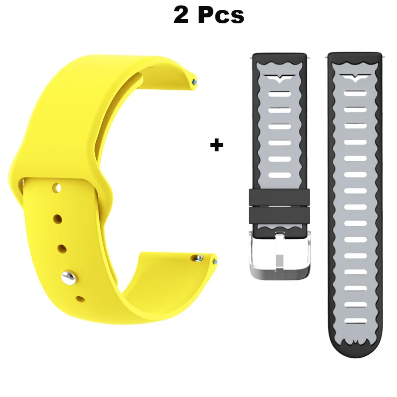Браслет 22 мм для Xiaomi Huami Amazfit GTR 47 мм Pace Stratos 2 ремешок для часов samsung gear S3 Galaxy 46 мм ремешок для часов Correa - Цвет: Black-Black Grey