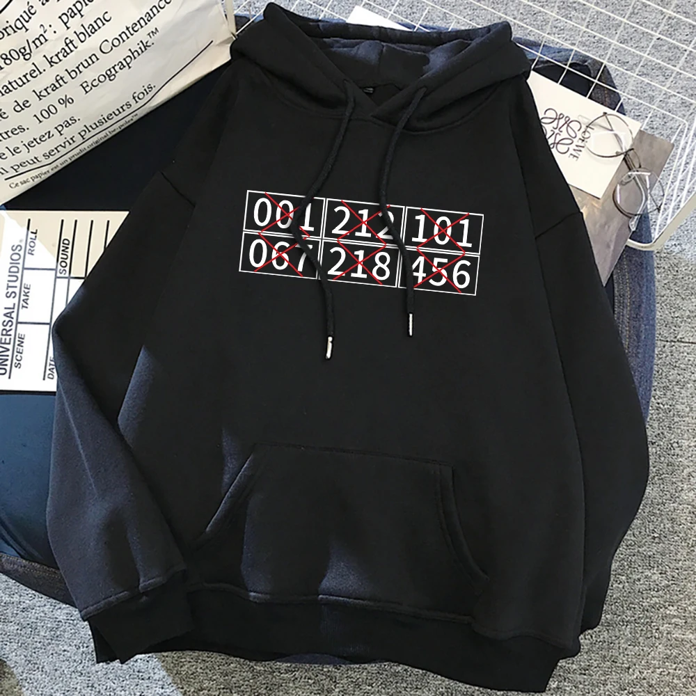 

Squid Game Digital elimination Hoodie Women's Autumn Loose Hoody Casual Fleece Sweatshirt simple Crewneck Pullover Tops Unisex