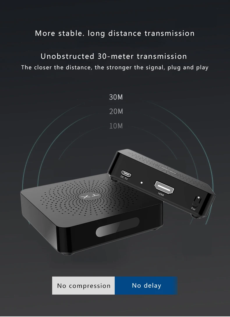 Measy W2H 4K 60GHz беспроводной HDMI удлинитель для передатчика Приемник Нулевая задержка передачи поддерживает Full HD 4K@ 30Hz 3D-до 30M