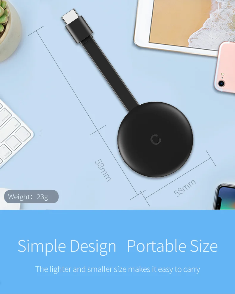5G WiFi HDMI беспроводной дисплей ресивер для Chromecast Google толкатель экран литой