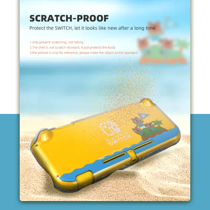 Жесткий защитный чехол DATA FROG с животными для консоли Nintendo Switch Lite прозрачный NS