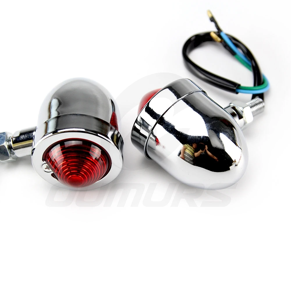 OUMURS Motorcycle Turn Signal Bullet LED Indicator Light Amber Moto Blinker Lights Lamp For Harley Cafe Racer Yamaha Honda |