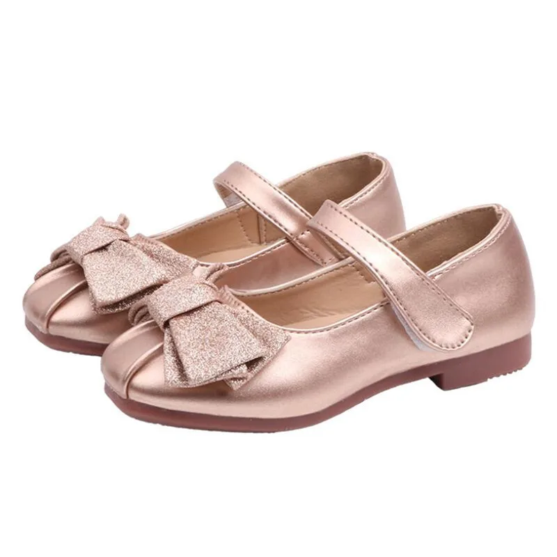 Обувь для девочек Вечерние черные туфли принцессы с бантом Школьная обувь mary jane
