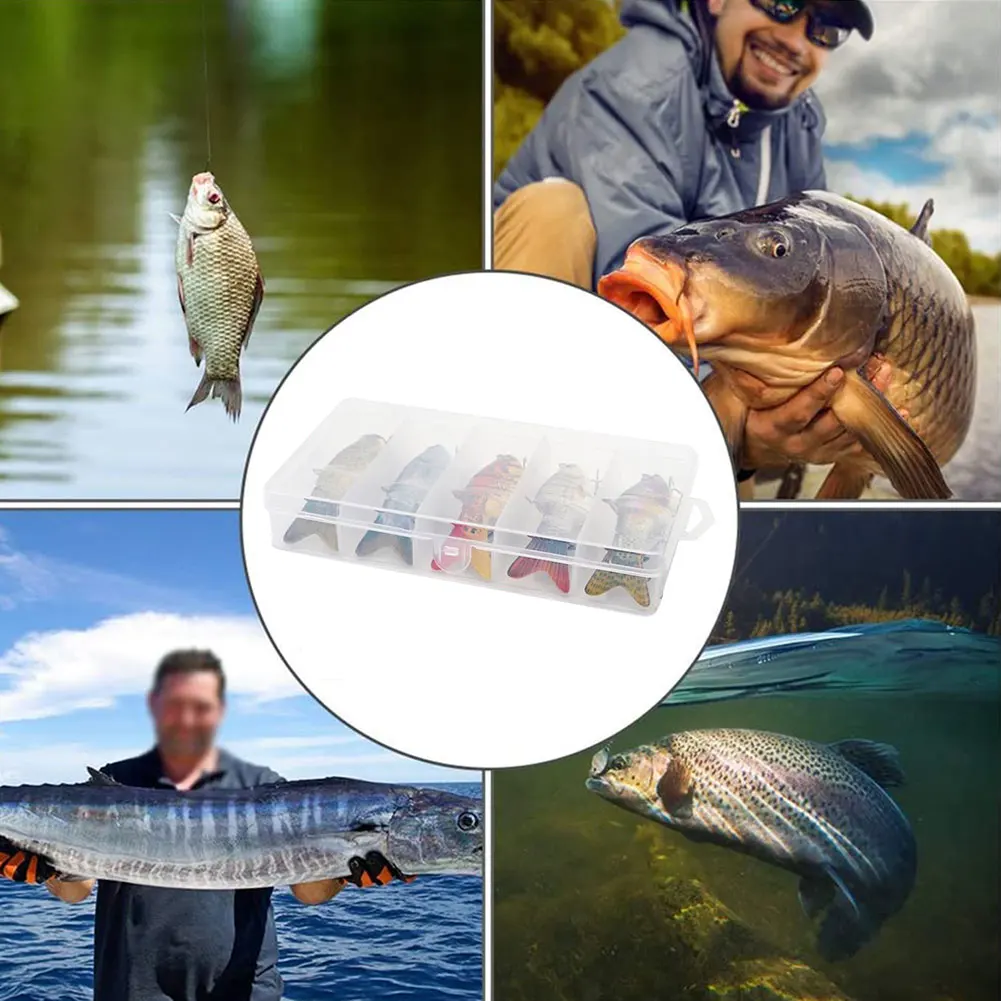

Fishing Hard Lure Fishing Bass Sinking Baits Pike Shape Artificial Multi-Segment For Outdoor Activities 5PCS Fishing Hard Lure