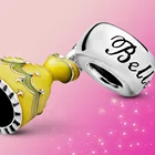 Женский браслет из серебра 925 пробы, с подвеской в виде красавицы и чудовища