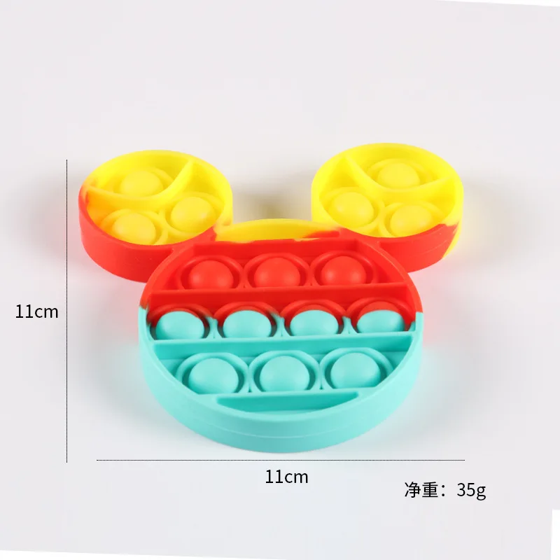 

Pop Fidget Reliver Stress Toy Rainbow Push Bubble Antistress Toys Adults & Children Sensory Toys To Relieve Autism Free Shipping