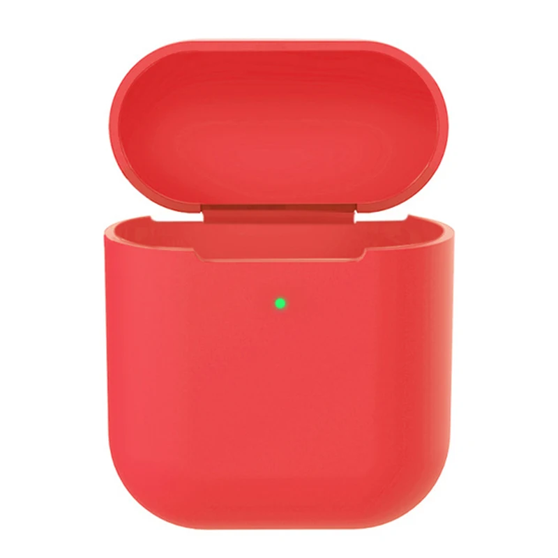 Чехол для наушников для Apple Airpods 2 из мягкого силикона и ТПУ, беспроводной Чехол для наушников с Bluetooth, ультратонкий противоударный защитный чехол для наушников - Цвет: Red